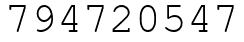 Число 794720547.