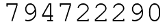 Число 794722290.