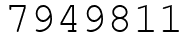 Число 7949811.