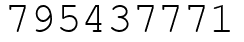 Число 795437771.