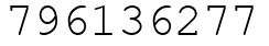 Число 796136277.