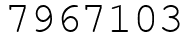 Число 7967103.