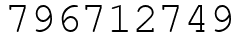 Число 796712749.