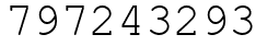 Число 797243293.