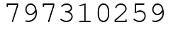 Число 797310259.