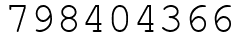Число 798404366.