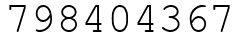 Число 798404367.