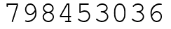Число 798453036.