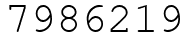 Число 7986219.