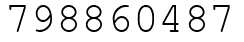 Число 798860487.
