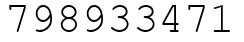 Число 798933471.