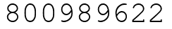Число 800989622.