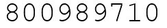 Число 800989710.