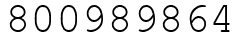 Число 800989864.