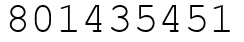 Число 801435451.