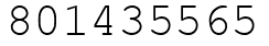 Число 801435565.