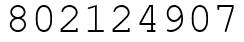 Число 802124907.