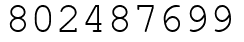 Число 802487699.
