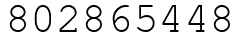 Число 802865448.