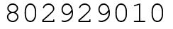 Число 802929010.