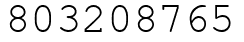 Число 803208765.