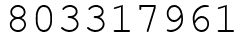 Число 803317961.