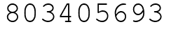 Число 803405693.