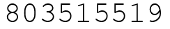Число 803515519.