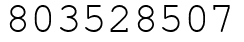 Число 803528507.