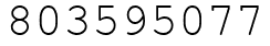 Число 803595077.