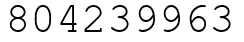 Число 804239963.