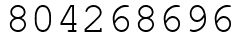 Число 804268696.