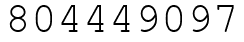 Число 804449097.