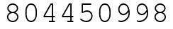 Число 804450998.
