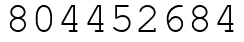 Число 804452684.