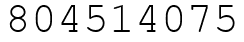 Число 804514075.