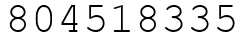 Число 804518335.