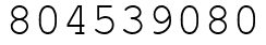 Число 804539080.