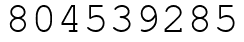 Число 804539285.