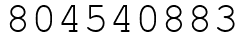 Число 804540883.