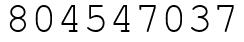 Число 804547037.