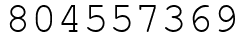 Число 804557369.