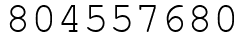Число 804557680.