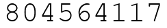 Число 804564117.