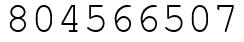 Число 804566507.