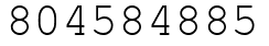 Число 804584885.