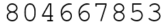 Число 804667853.