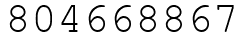 Число 804668867.
