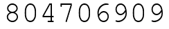 Число 804706909.