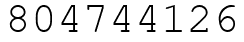 Число 804744126.
